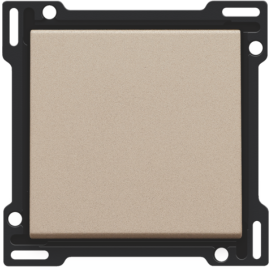 Set de finition pour interrupteur ou bouton-poussoir simple, couleur champagne coated
