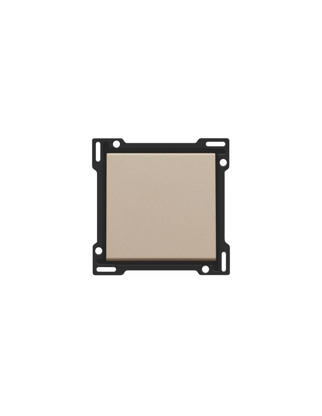 Set de finition pour interrupteur ou bouton-poussoir simple, couleur champagne coated