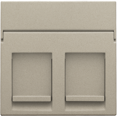 Enjoliveur data 2x RJ, couleur champagne coated