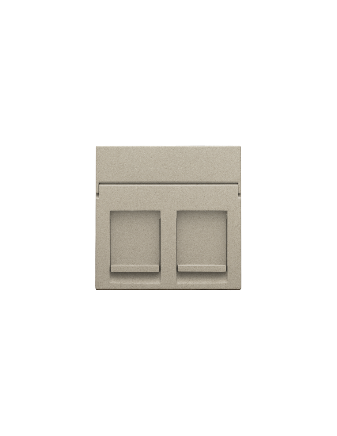 Enjoliveur data 2x RJ, couleur champagne coated