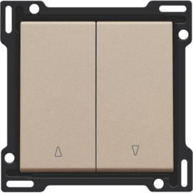 Set de finition pour bouton-poussoir double pour volets, couleur champagne coated