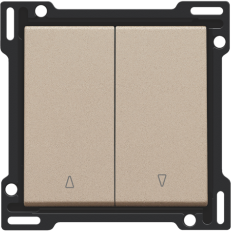 Set de finition pour bouton-poussoir double pour volets, couleur champagne coated