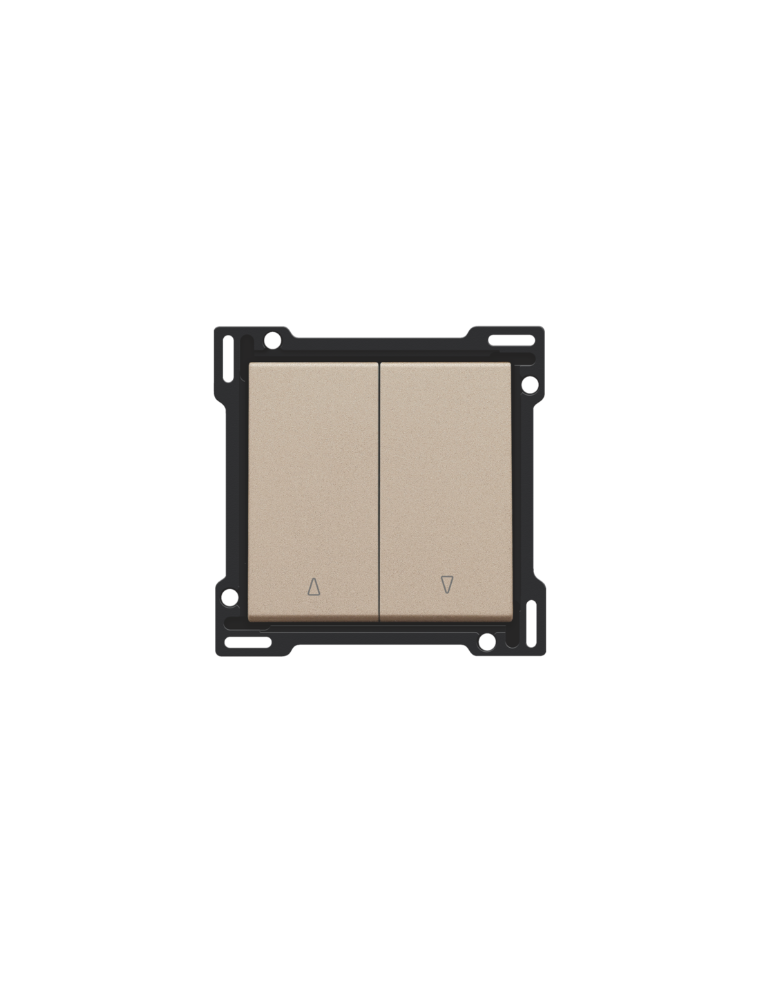 Set de finition pour bouton-poussoir double pour volets, couleur champagne coated