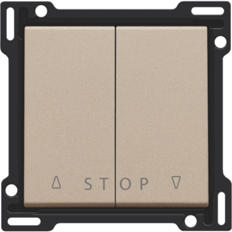 Set de finition pour bouton-poussoir double pour volets pour commandes électroniques, couleur champagne coated