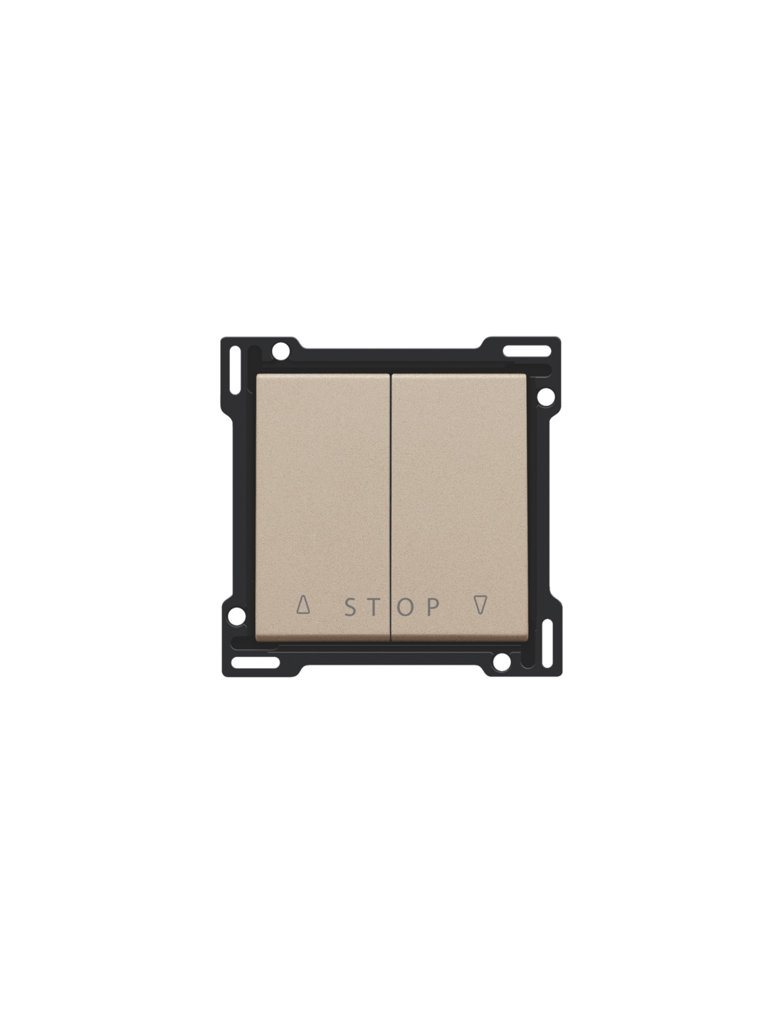 Set de finition pour bouton-poussoir double pour volets pour commandes électroniques, couleur champagne coated