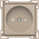 Set de finition pour prise de courant sans terre, avec obturateurs de protection, profondeur d’encastrement de 21 mm, couleur champagne coated