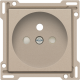 Set de finition pour prise de courant avec broche de terre et obturateurs de protection, profondeur d’encastrement de 28,5 mm, couleur champagne coated