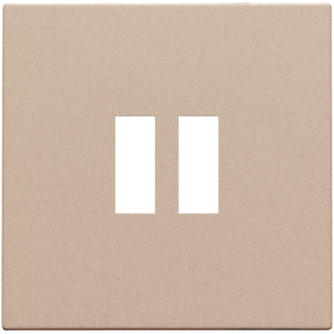 Set de finition pour chargeur double USB-A, couleur champagne coated