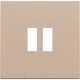 Set de finition pour chargeur double USB-A, couleur champagne coated