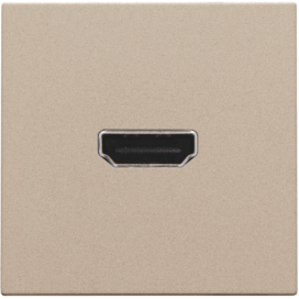 Set de finition avec prise HDMI/HDMI, couleur champagne coated
