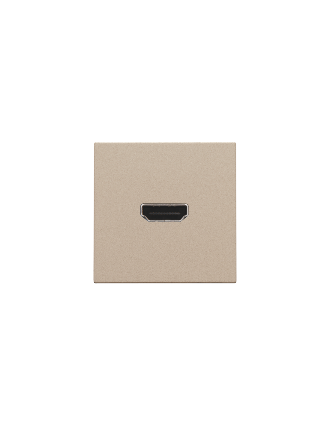 Set de finition avec prise HDMI/HDMI, couleur champagne coated