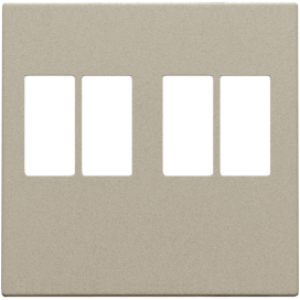 Set de finition pour prise double pour haut-parleur, couleur champagne coated