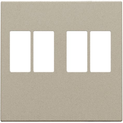 Set de finition pour prise double pour haut-parleur, couleur champagne coated