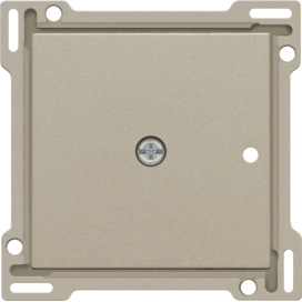 Set de finition pour récepteur RF encastré à 1 canal avec contact unipolaire (libre de potentiel) ou récepteur RF encastré avec fonction de commande des volets, couleur champagne coated