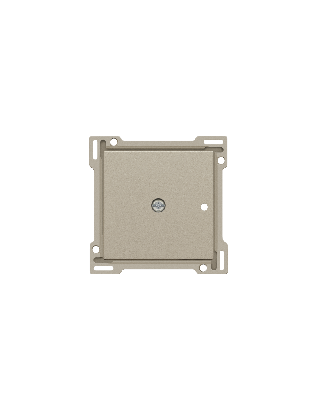 Set de finition pour récepteur RF encastré à 1 canal avec contact unipolaire (libre de potentiel) ou récepteur RF encastré avec fonction de commande des volets, couleur champagne coated