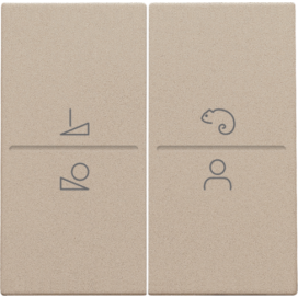 Set de finition pour un interrupteur ou un bouton-poussoir sans fil avec 4 boutons de commande et une commande de LED, couleur champagne coated