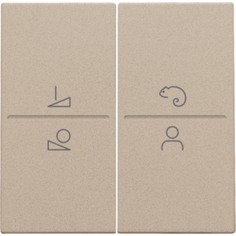 Set de finition pour un interrupteur ou un bouton-poussoir sans fil avec 4 boutons de commande et une commande de LED, couleur champagne coated