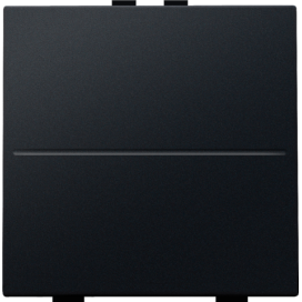 Touche simple pour interrupteur sans fil ou bouton-poussoir à deux boutons de commande, couleur black coated