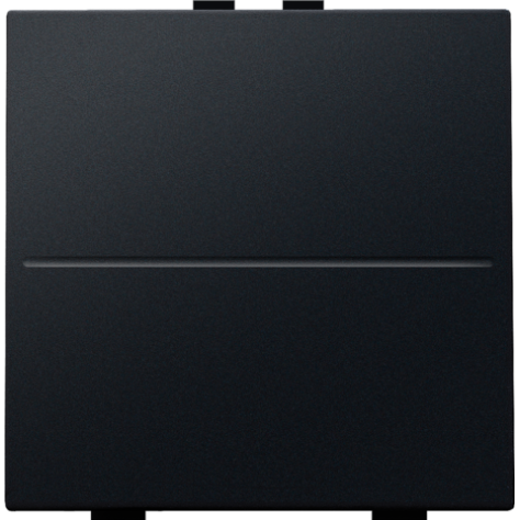 Touche simple pour interrupteur sans fil ou bouton-poussoir à deux boutons de commande, couleur black coated