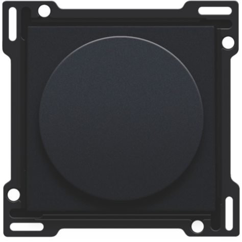 Set de finition pour variateur à bouton rotatif ou régulateur de vitesse, incl. bouton rotatif, couleur black coated