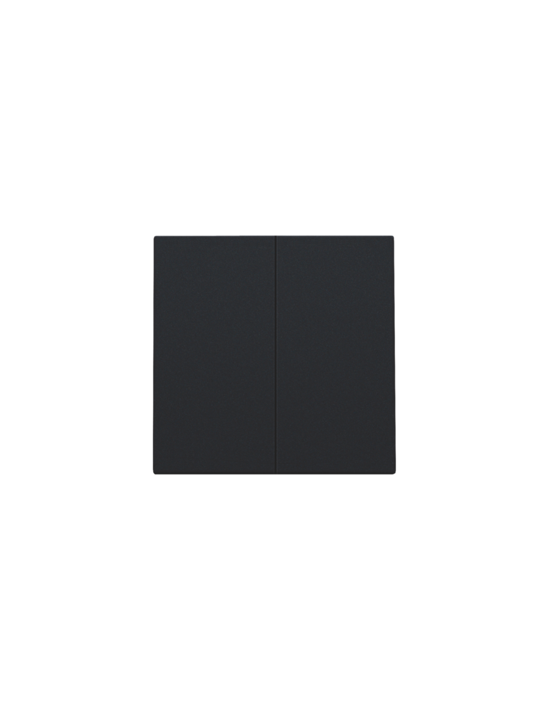 Set de finition pour interrupteur électronique double ou bouton-poussoir, couleur black coated