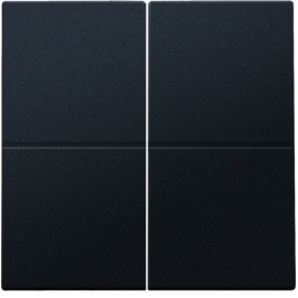 Set de finition pour interrupteur électronique ou bouton-poussoir quadruple, couleur black coated