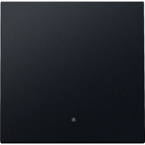 Set de finition avec lentille pour interrupteur électronique ou bouton-poussoir simple, couleur black coated