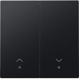 Set de finition avec lentille pour interrupteur pour volets électroniques double, couleur black coated