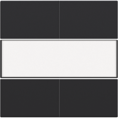 Set de finition avec porte-étiquette pour bouton-poussoir quadruple, libre de potentiel, 24 V, couleur black coated