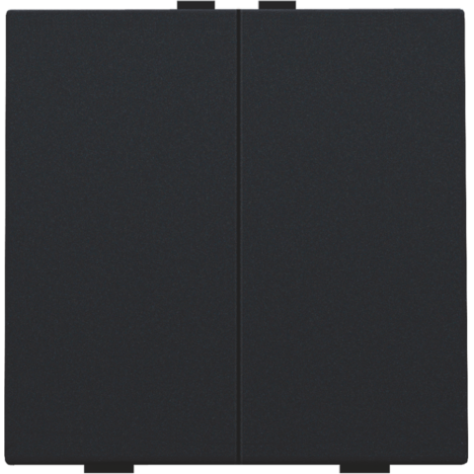 Bouton-poussoir double pour Niko Home Control, couleur black coated