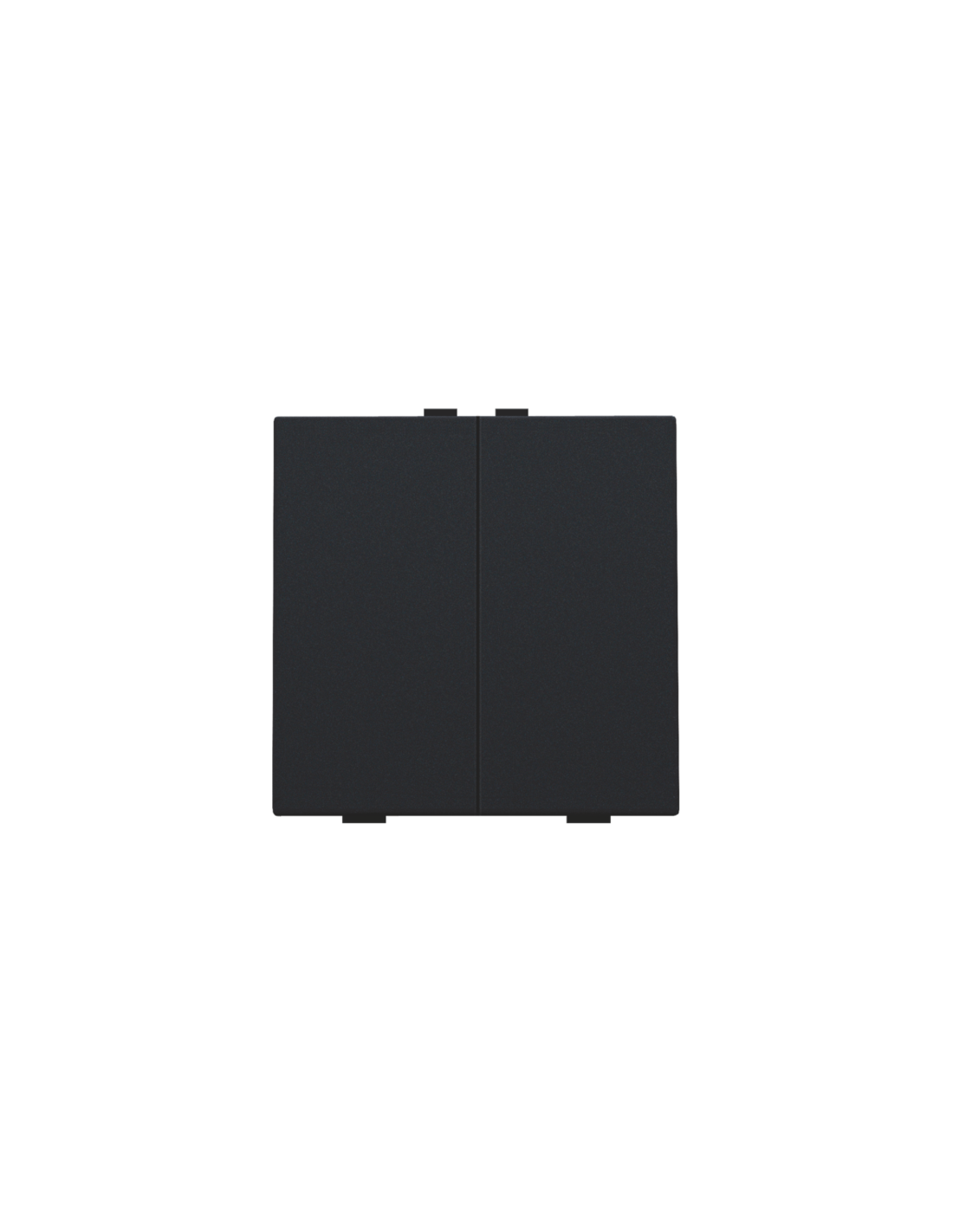 Bouton-poussoir double pour Niko Home Control, couleur black coated