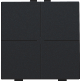 Bouton-poussoir quadruple pour Niko Home Control, couleur black coated