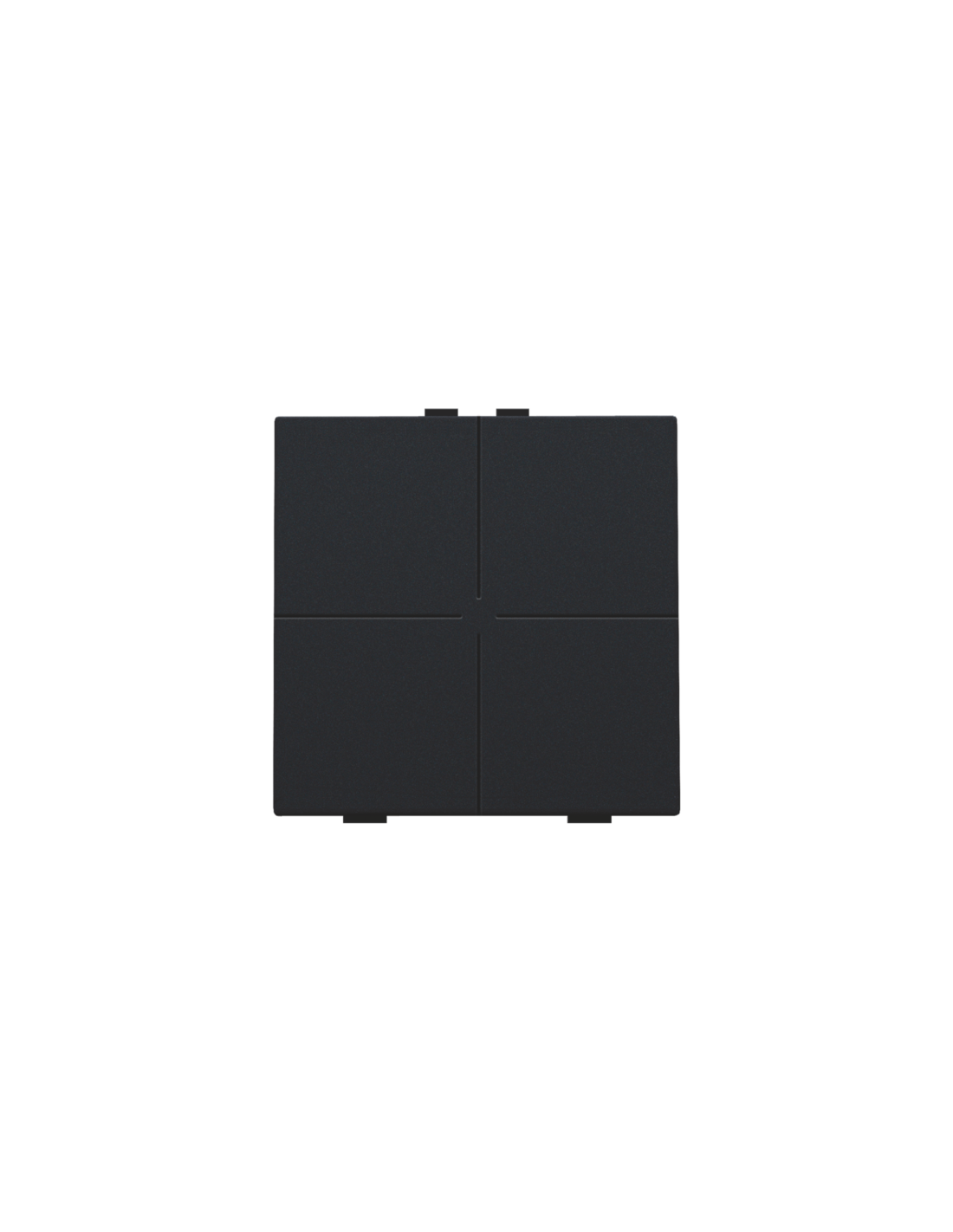 Bouton-poussoir quadruple pour Niko Home Control, couleur black coated