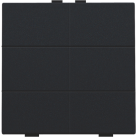 Bouton-poussoir sextuple pour Niko Home Control, couleur black coated