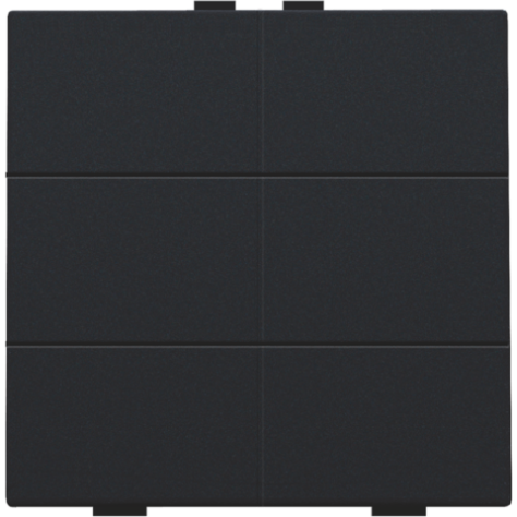 Bouton-poussoir sextuple pour Niko Home Control, couleur black coated