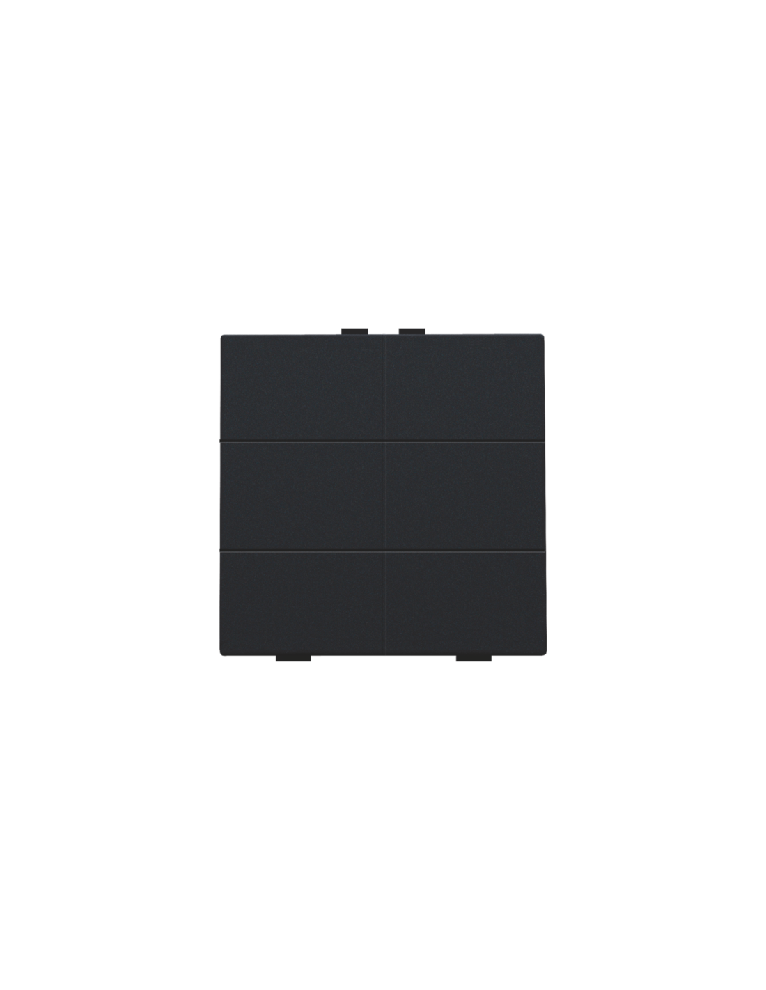 Bouton-poussoir sextuple pour Niko Home Control, couleur black coated