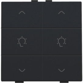 Commande de variateur double pour Niko Home Control, couleur black coated