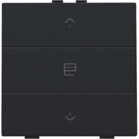 Commande de moteur simple avec LED pour Niko Home Control, couleur black coated