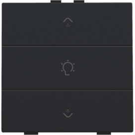 Commande de variateur simple pour Niko Home Control avec LED, couleur black coated