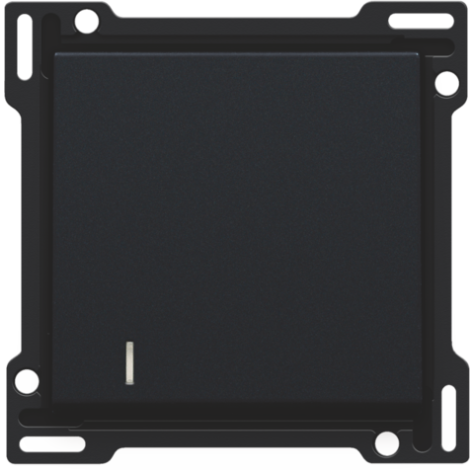 Set de finition avec voyant pour interrupteur ou bouton-poussoir simple, couleur black coated