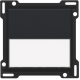 Set de finition avec porte-étiquette pour interrupteur ou bouton-poussoir simple, couleur black coated