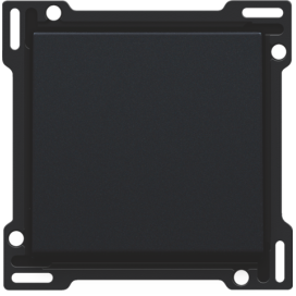 Set de finition pour interrupteur ou bouton-poussoir simple, couleur black coated