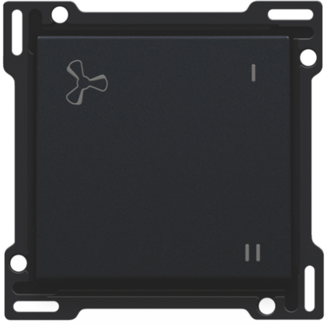 Set de finition pour la commande de ventilation mécaniquement contrôlée, couleur black coated