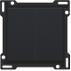 Set de finition pour interrupteur double allumage, interrupteur va-et-vient + bouton-poussoir N.O., interrupteur va-et-vient double ou bouton-poussoir double N.O. ou N.F., couleur black coated