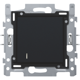 Interrupteur pour cartes d'hôtel, socle, bornes à vis et set de finition couleur black coated