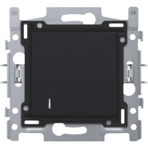 Interrupteur pour cartes d'hôtel, socle, bornes à vis et set de finition couleur black coated
