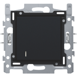 Interrupteur pour cartes d'hôtel, socle, bornes à connexion rapide et set de finition, couleur black coated