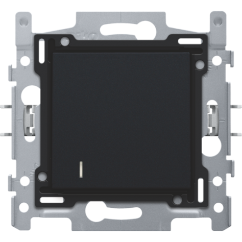 Interrupteur pour cartes d'hôtel, socle, bornes à connexion rapide et set de finition, couleur black coated