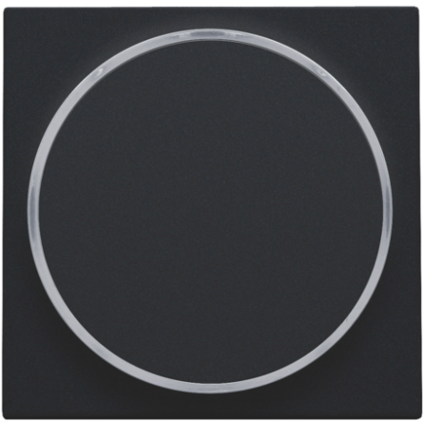 Set de finition avec anneau transparent sans symbole pour bouton-poussoir 6 A avec LED couleur ambre avec culot E10, couleur black coated