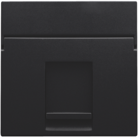 Enjoliveur data 1x RJ, couleur black coated